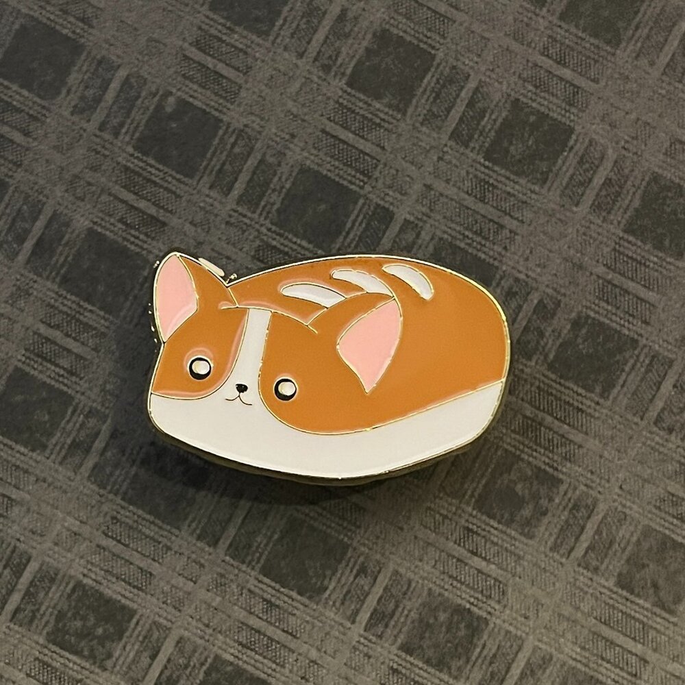 Corgi Loaf Enamel Pin - Cute Corgi Gift, Kawaii Collectible, Dog Lover Accessory